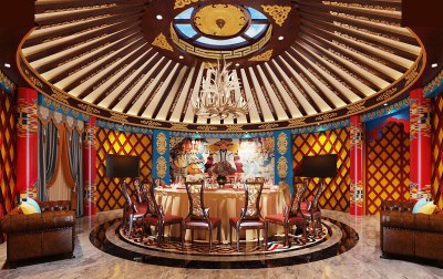 蒙古包包厢3D模型下载